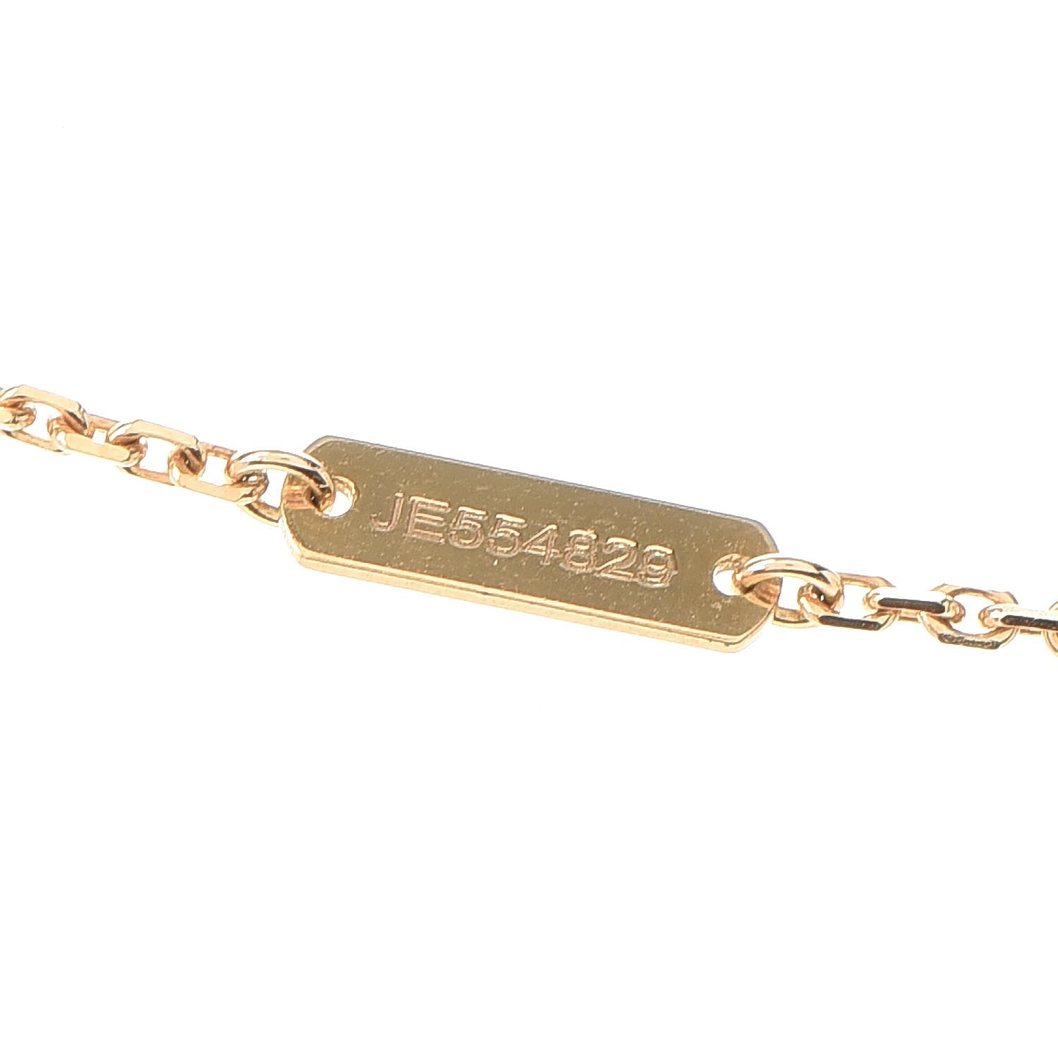 Van Cleef & Arpels 18K Yellow Gold Tiger Eye Vintage Alhambra Pendant Necklace 7 of 8