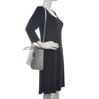 Christian Dior Metallic Patent Micro-Cannage Medium Lady Dior Silver 2 of 17