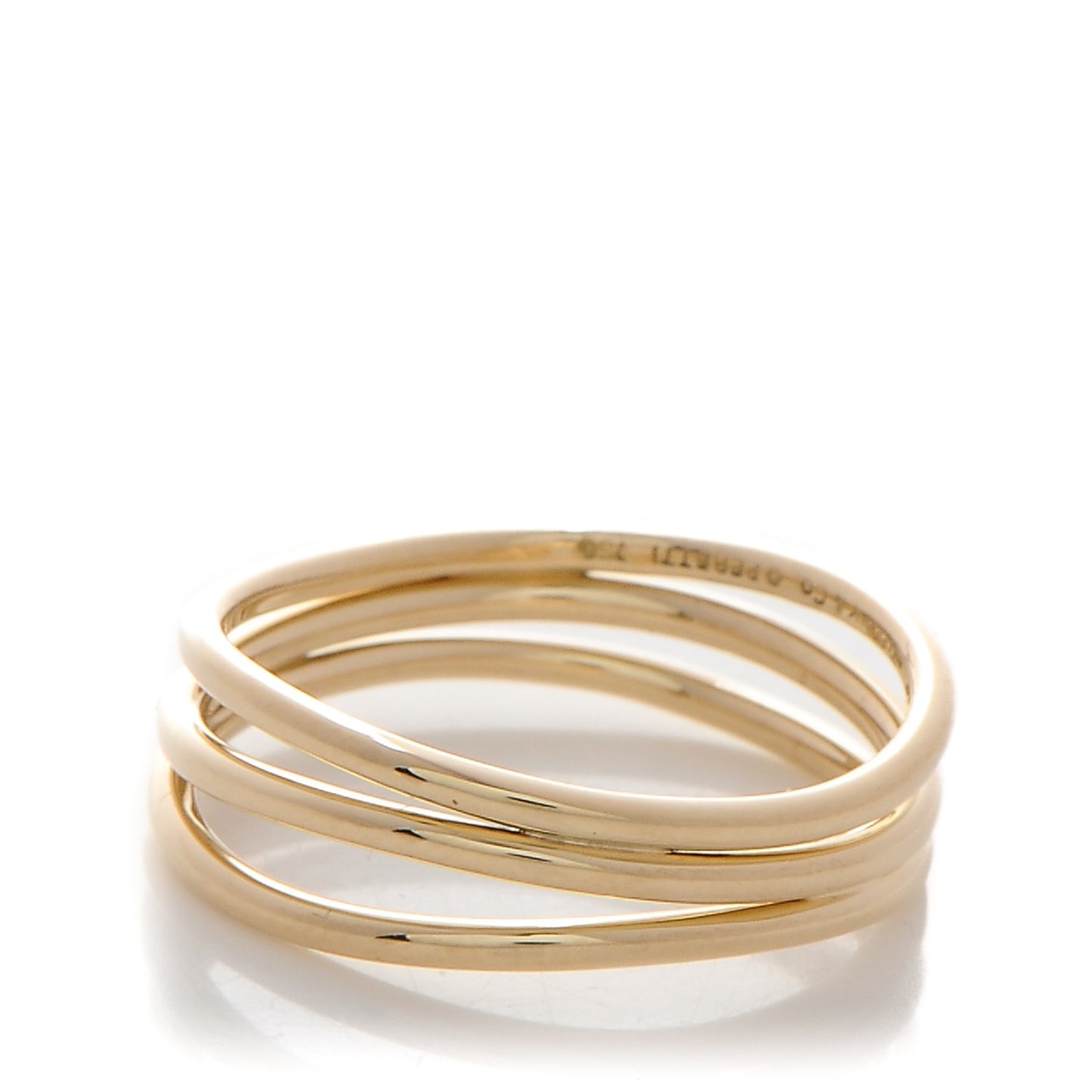 18K Yellow Gold Elsa Peretti 3 Row Wave Ring 4.5