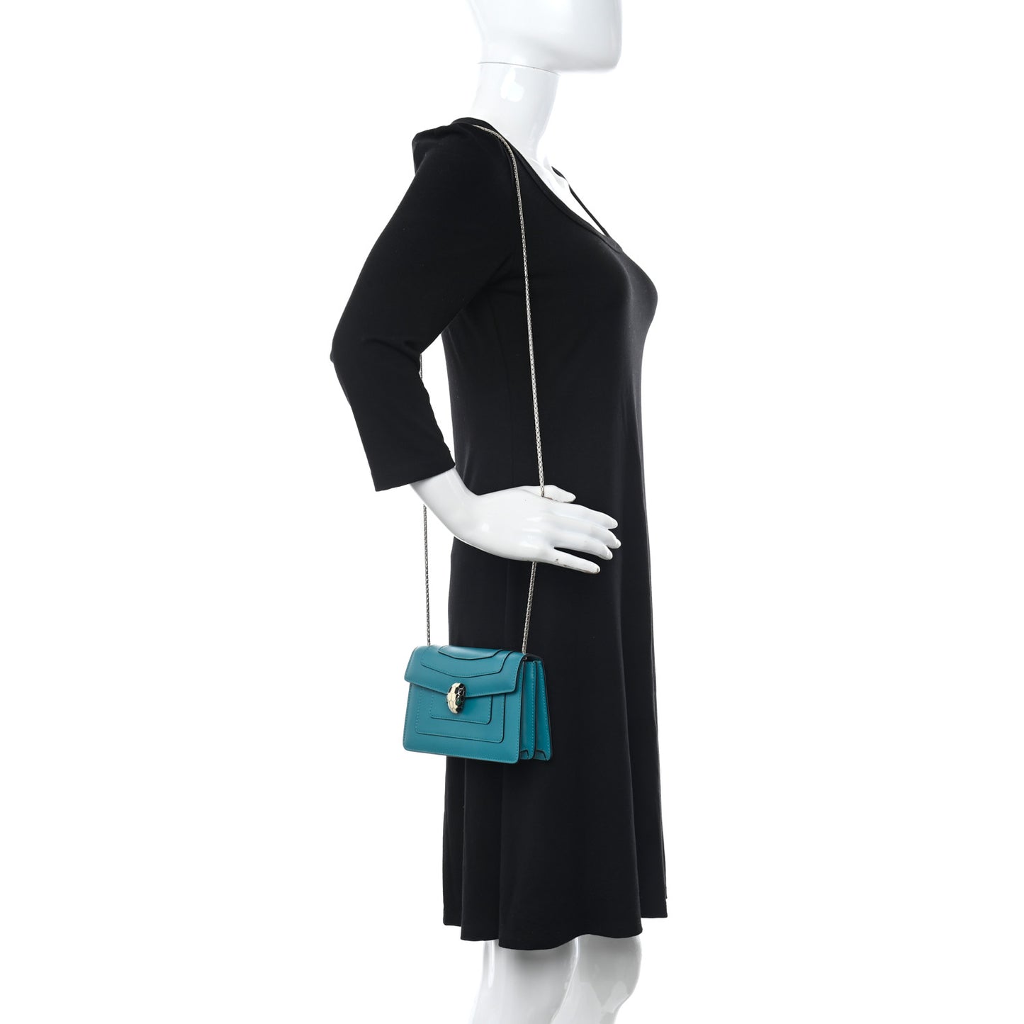 Calfskin Serpenti Forever Small Crossbody Bag Green