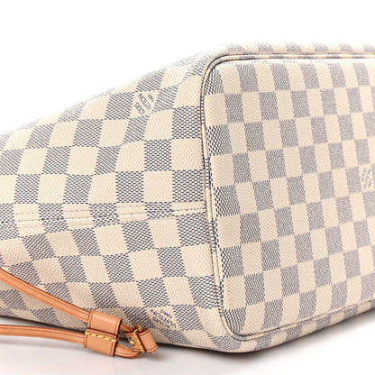 Louis Vuitton Damier Azur Neo Neverfull MM Rose Ballerine 10 of 11