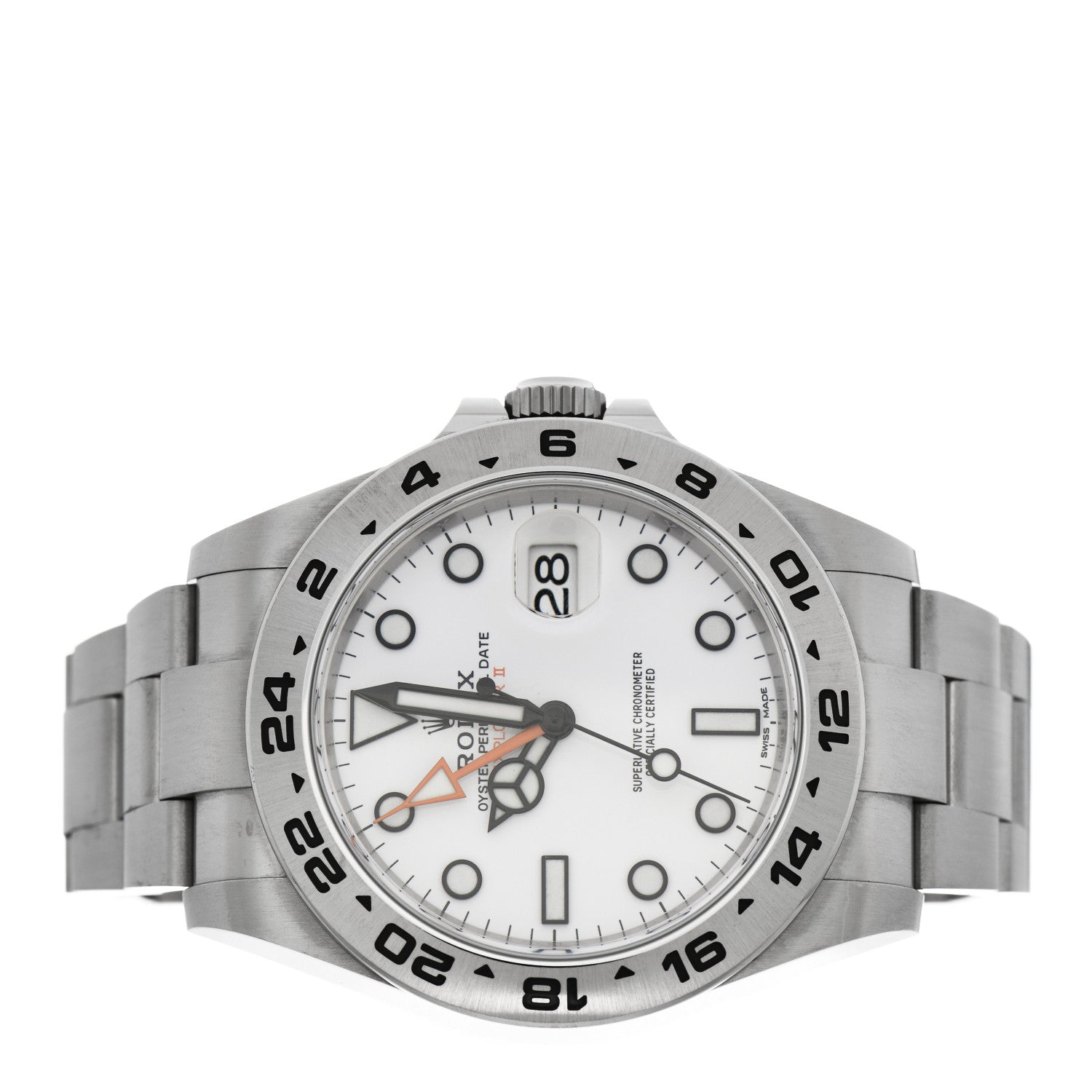 Rolex Stainless Steel 42mm Oyster Perpetual Date Explorer II Watch White 216570 2 of 4