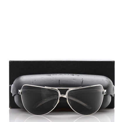 Chanel Metal Pilot Sunglasses 4140-Q Black 9 of 9