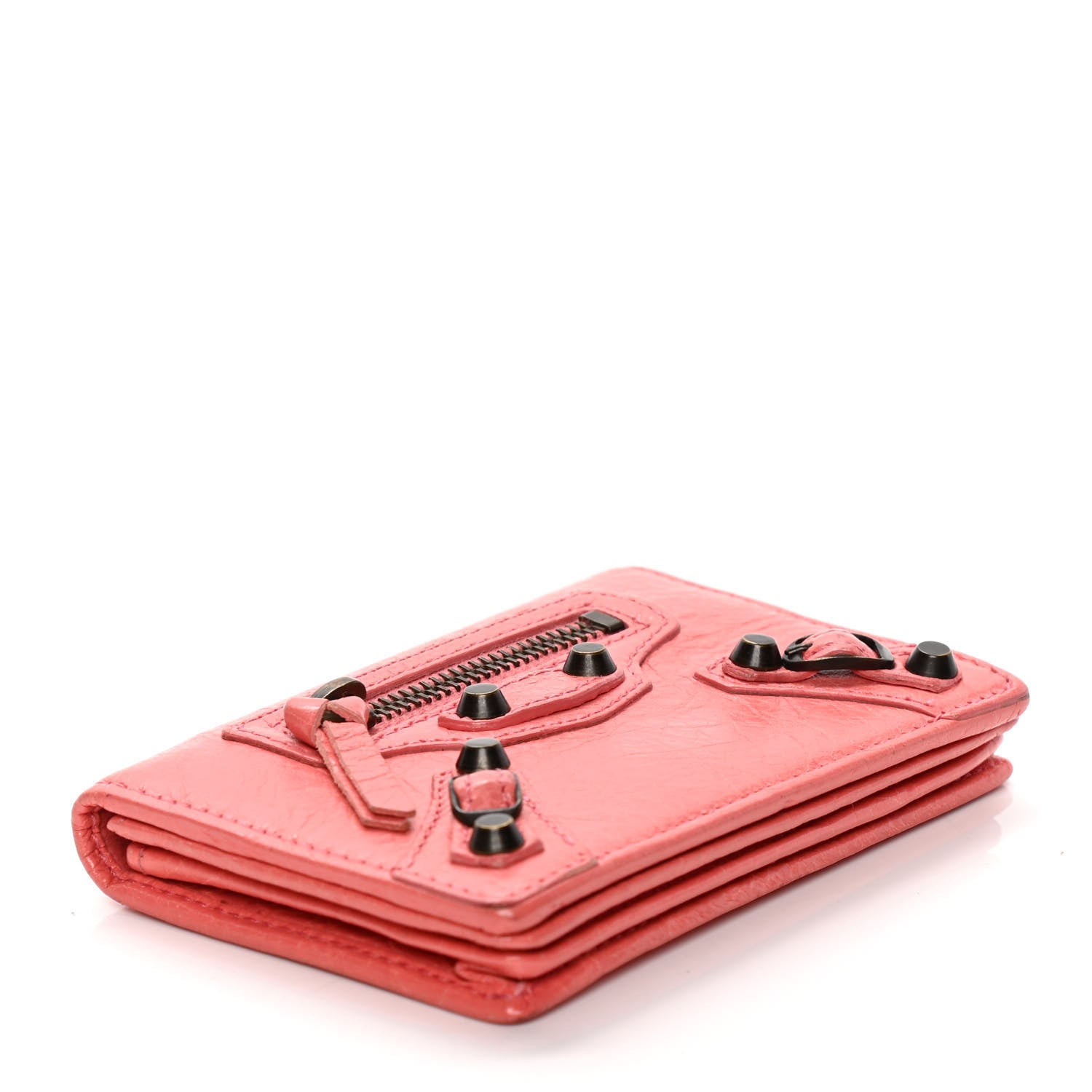Balenciaga Agneau Classic Hardware Card Case Rose Azalee 5 of 9