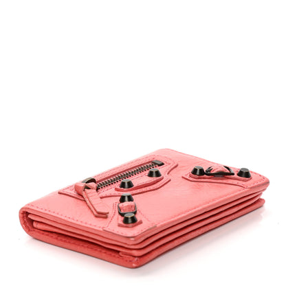 Balenciaga Agneau Classic Hardware Card Case Rose Azalee 5 of 9