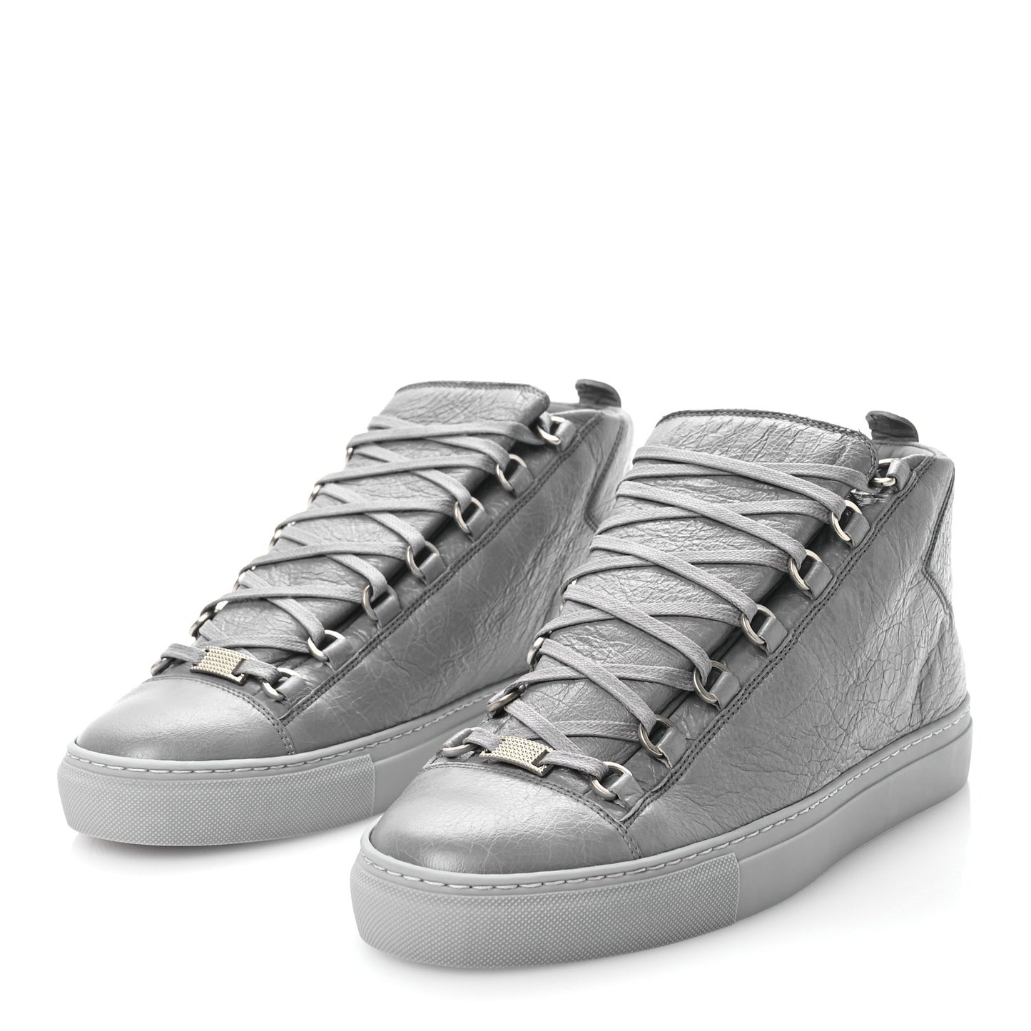 Agneau Arena Opaque Womens High Top Sneakers 41 Gris Fer