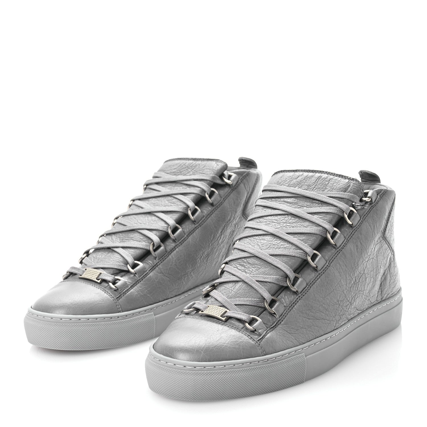 Balenciaga Agneau Arena Opaque Womens High Top Sneakers 41 Gris Fer 3 of 8