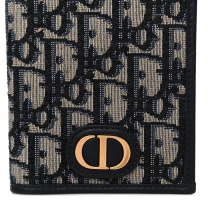 Christian Dior Oblique 30 Montaigne Passport Holder Blue 7 of 11