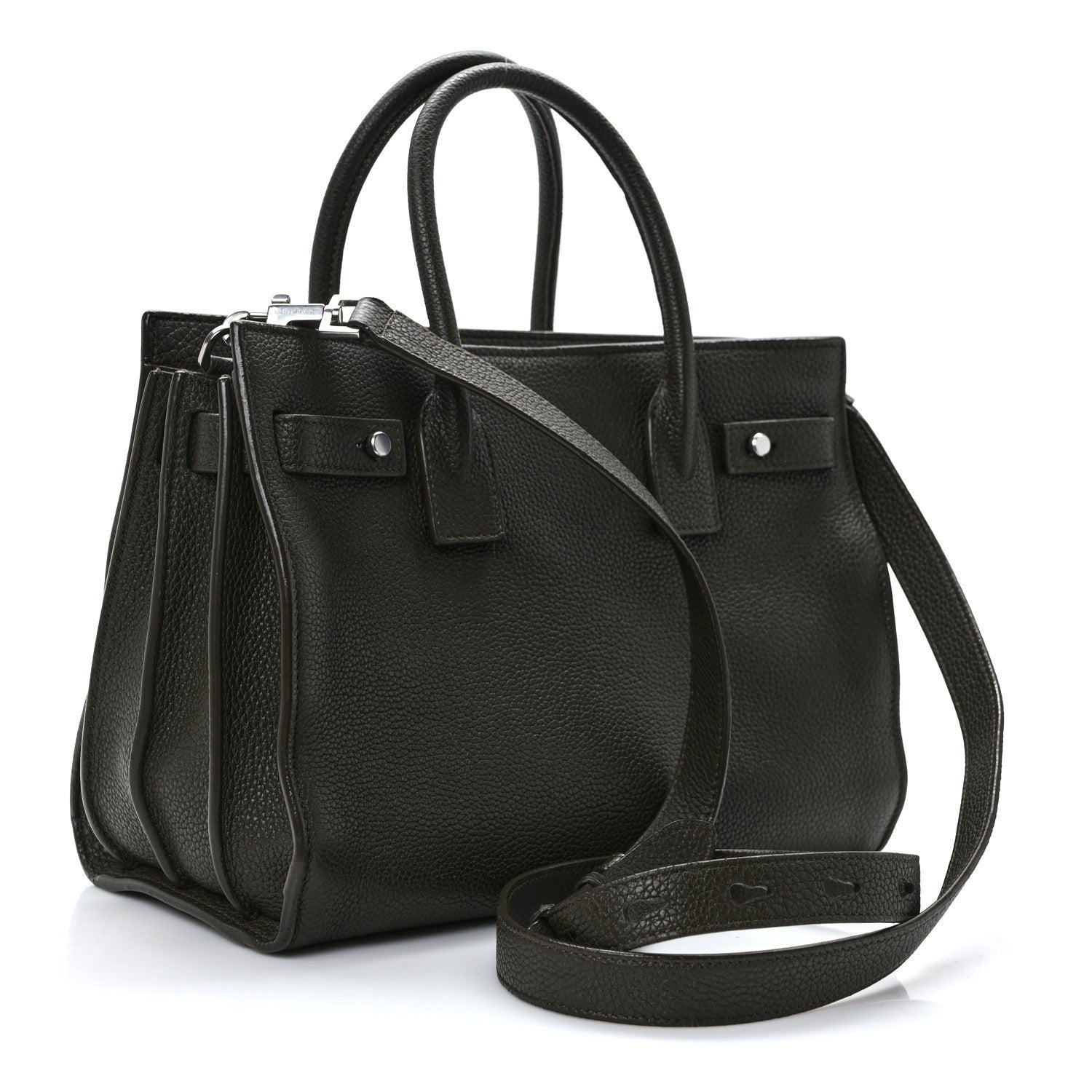 Saint Laurent Grained Calfskin Baby Sac De Jour Souple Earth 3 of 13