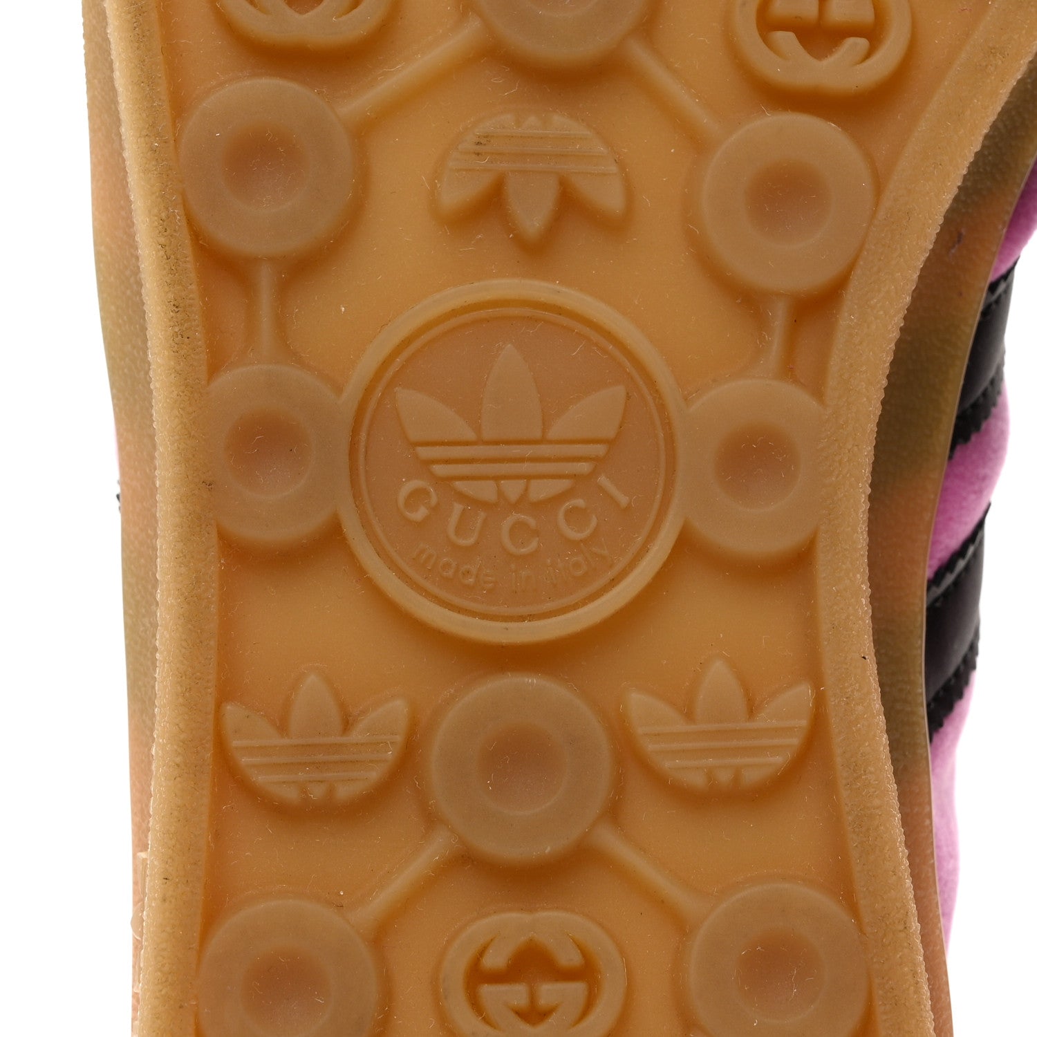 Gucci X ADIDAS Softy Velvet Suede Madeira Demetra Mens Gazelle Sneakers 8 Peonia Rose Blossom Black New Shamarock 8 of 9