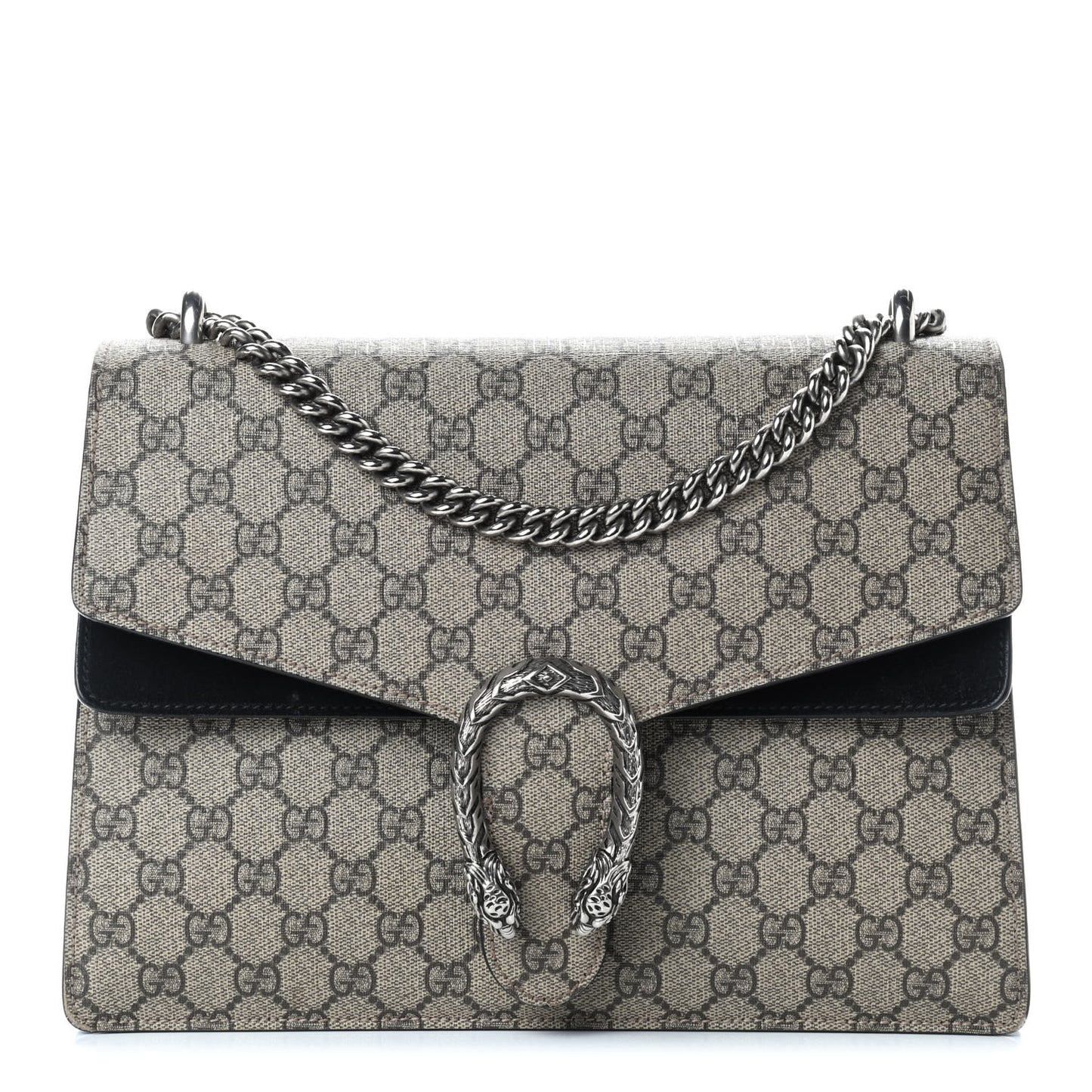 GG Supreme Monogram Medium Dionysus Shoulder Bag Black