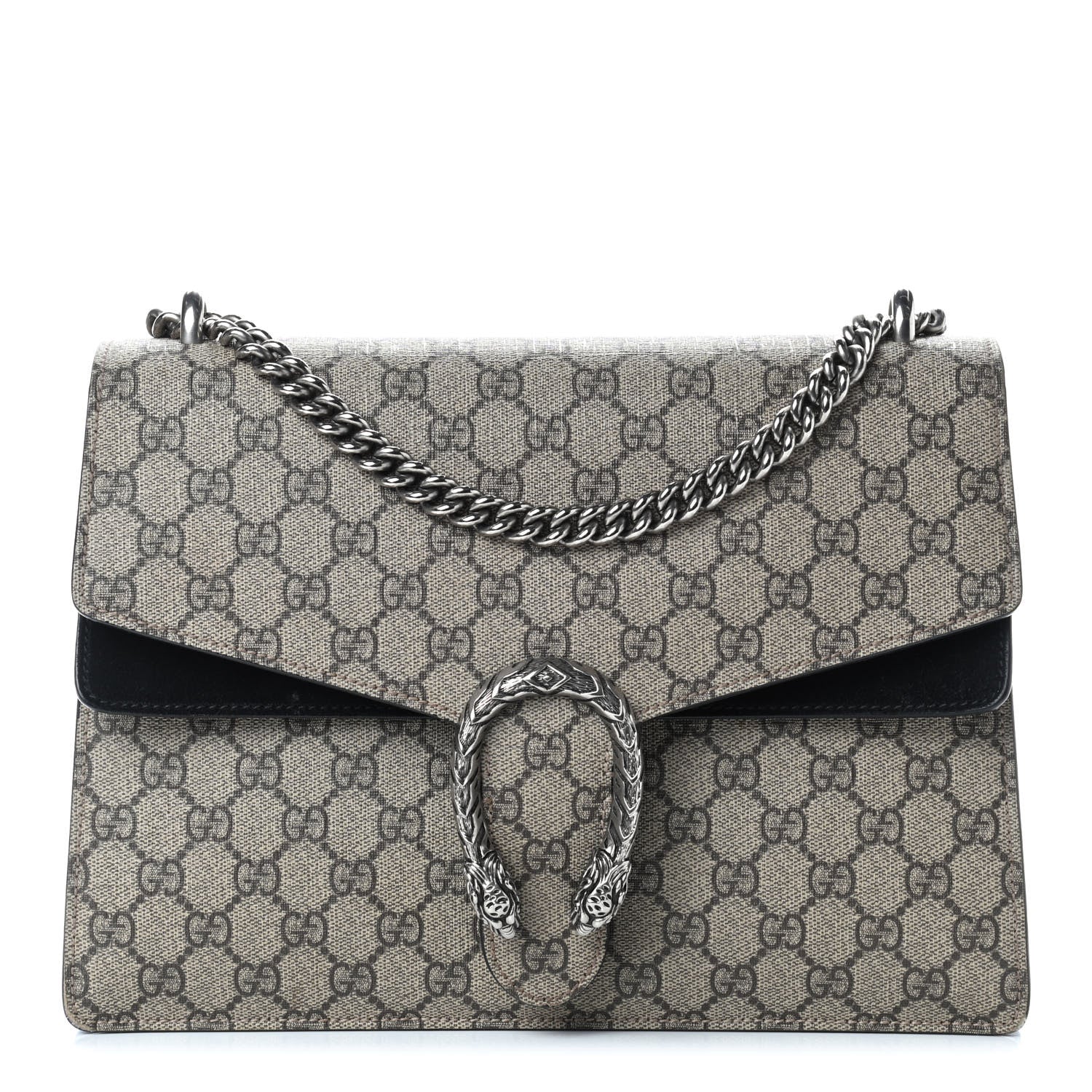 Gucci GG Supreme Monogram Medium Dionysus Shoulder Bag Black 1 of 9