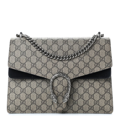 Gucci GG Supreme Monogram Medium Dionysus Shoulder Bag Black 1 of 9