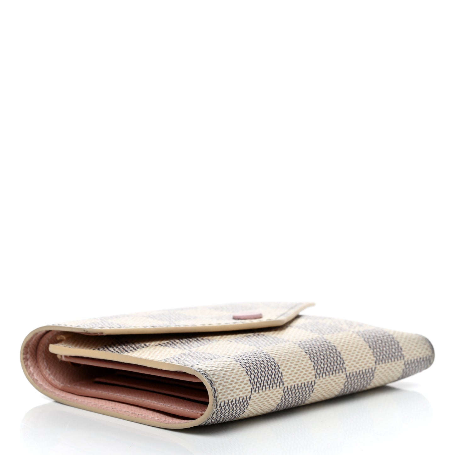 Damier Azur Victorine Wallet Rose Ballerine