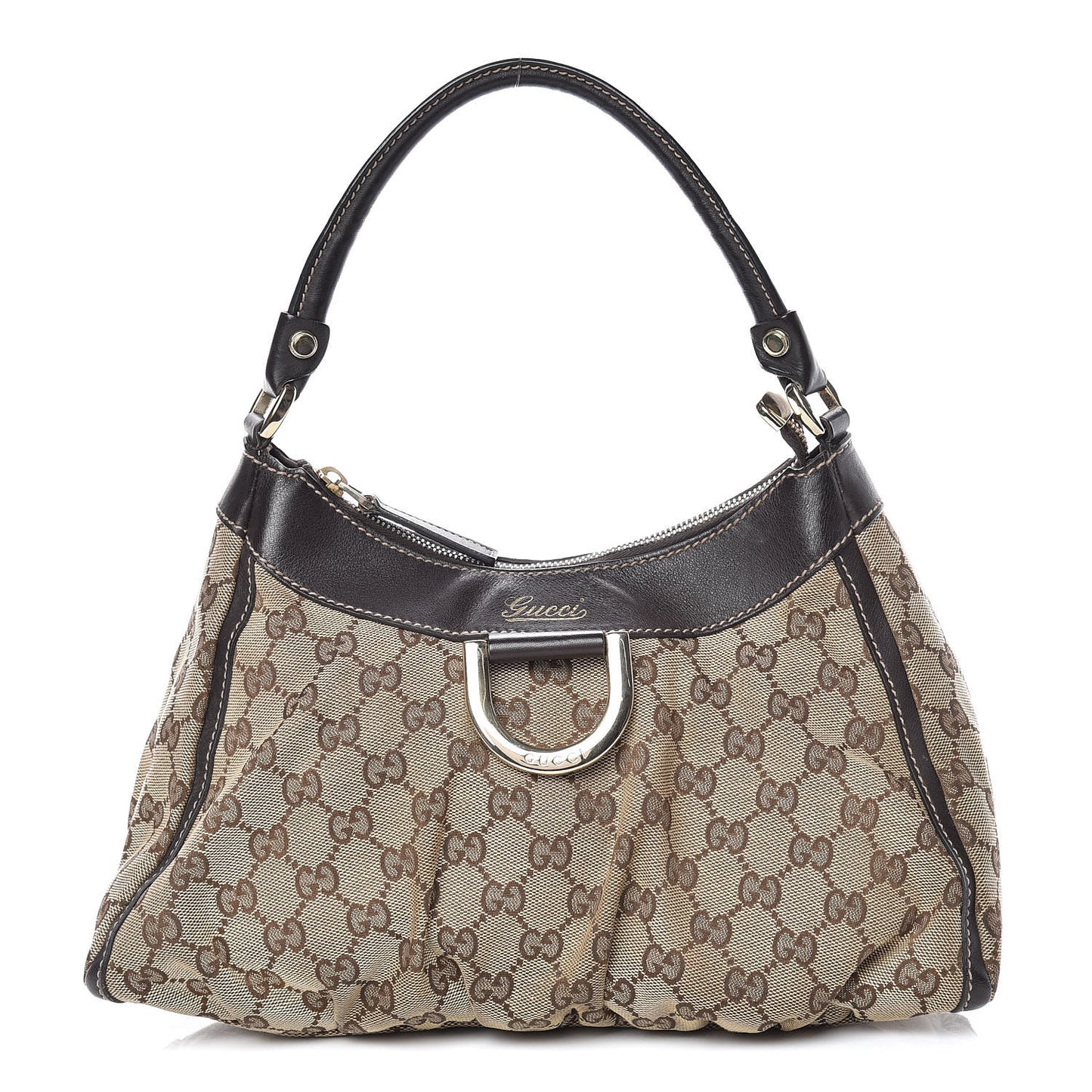 Monogram Small D Gold Hobo Brown