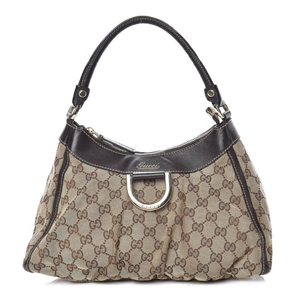 Gucci Monogram Small D Gold Hobo Brown 1 of 20
