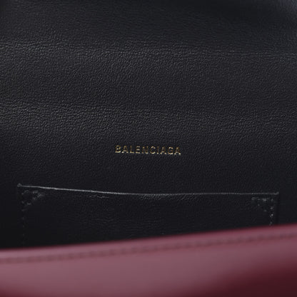 Balenciaga Box Calfskin XS Sharp Top Handle Bag Burgundy 6 of 9
