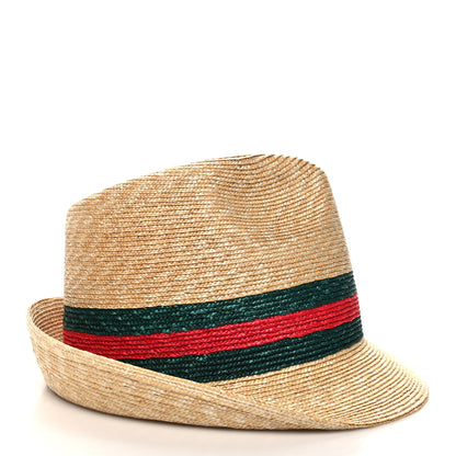 Gucci Abaca Straw Web Fedora Hat M 3 of 8