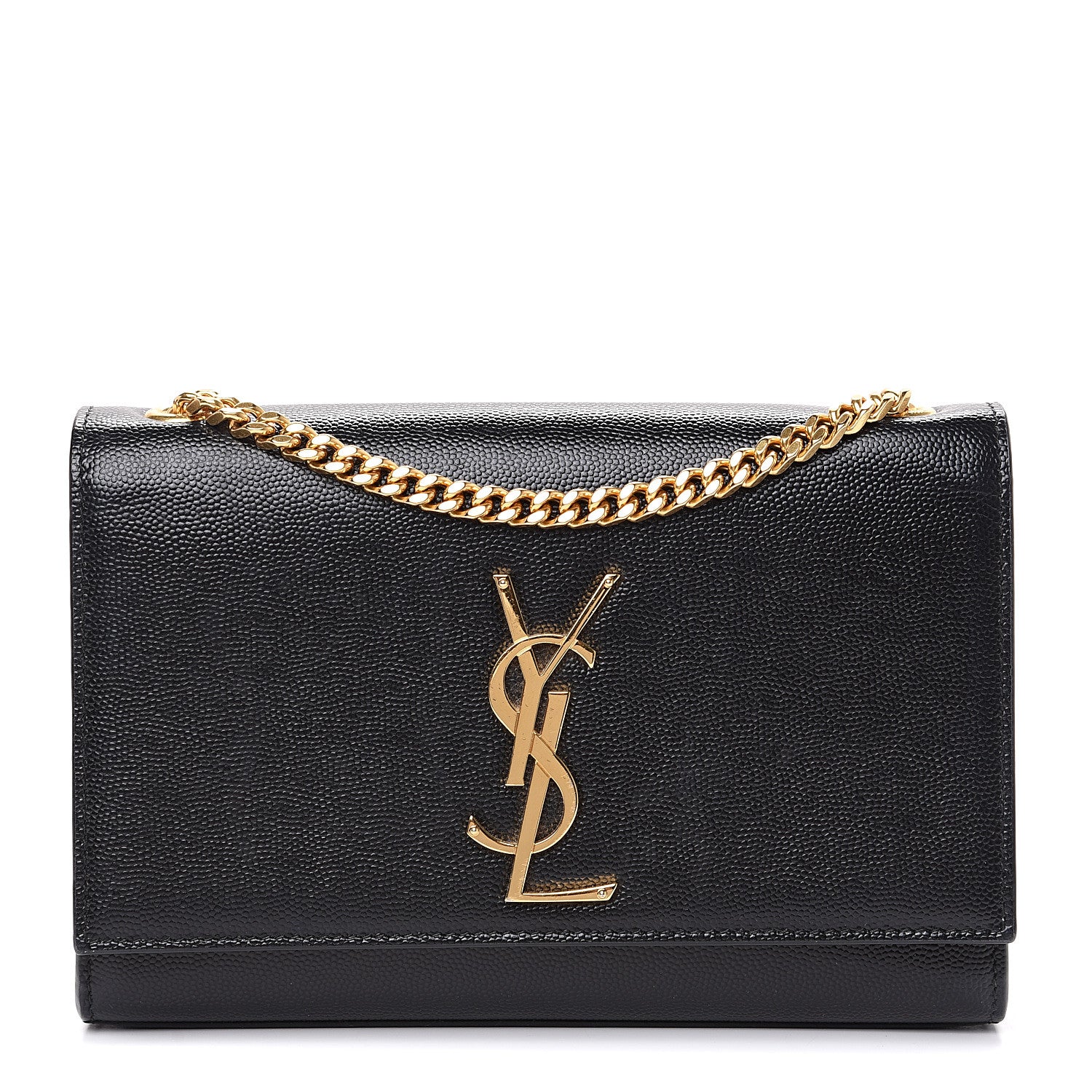Saint Laurent Grain De Poudre Small Monogram Kate Satchel Black 1 of 9