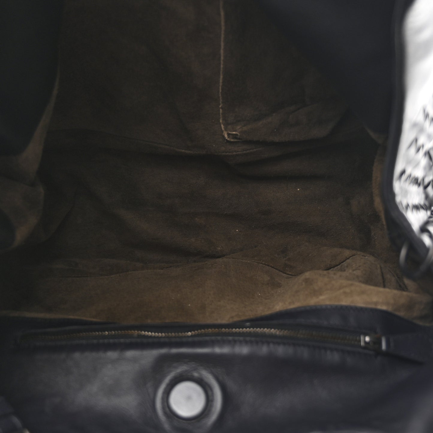 Nappa Intrecciato Medium Campana Hobo Dark Navy