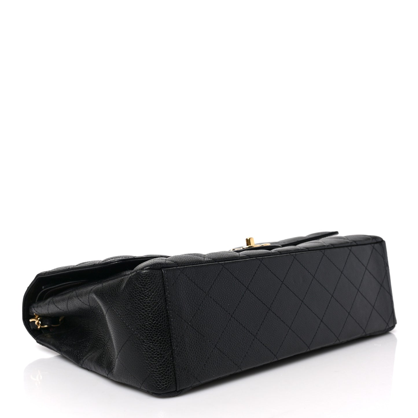 Caviar Quilted Maxi Double Flap Black