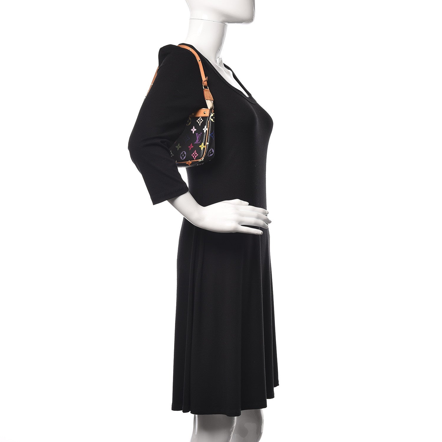 Louis Vuitton Monogram Multicolor Pochette Accessories Black 2 of 16