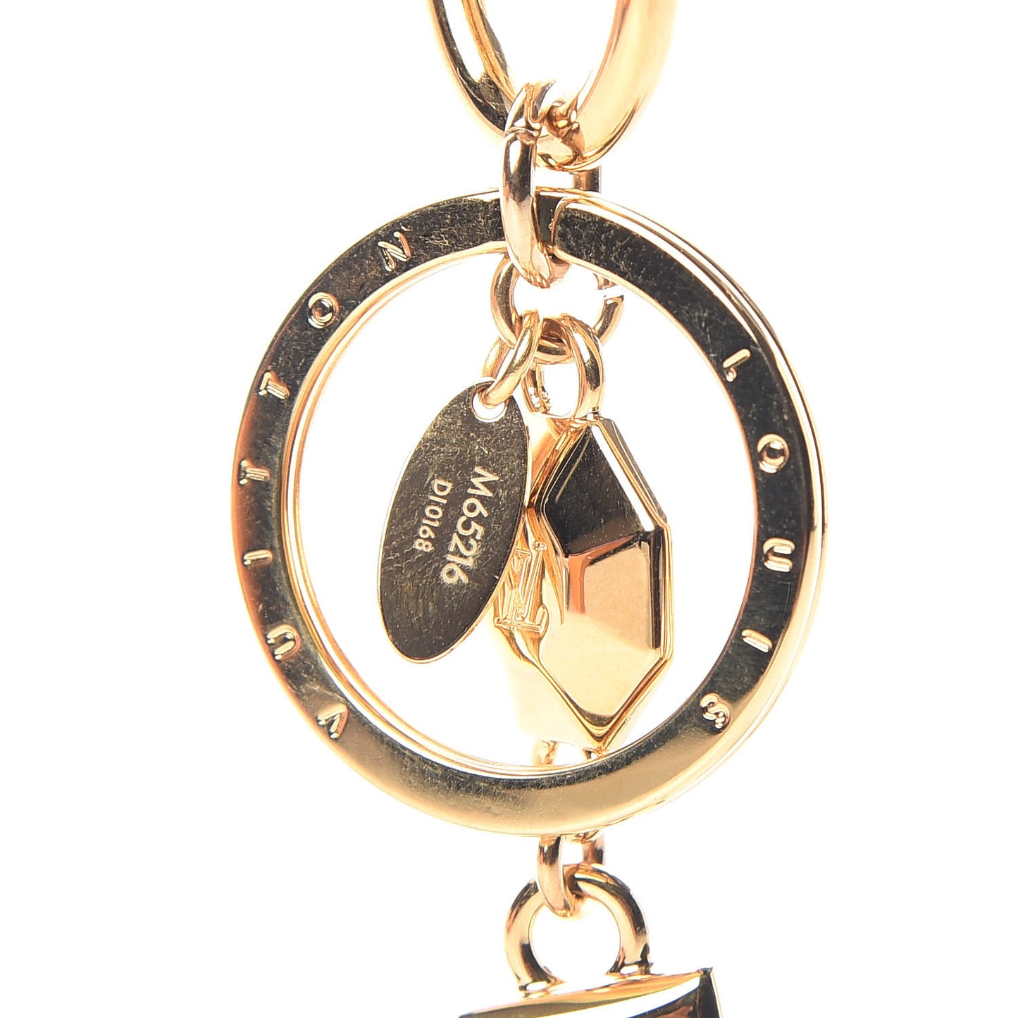 LV Facettes Bag Charm Key Holder Gold