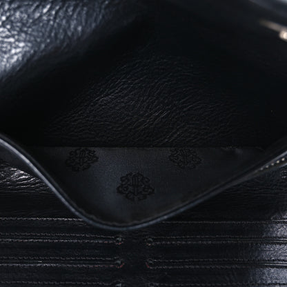 Chrome Hearts Lambskin Cross Snap Wave 4 Tri Fold Wallet Black 6 of 12