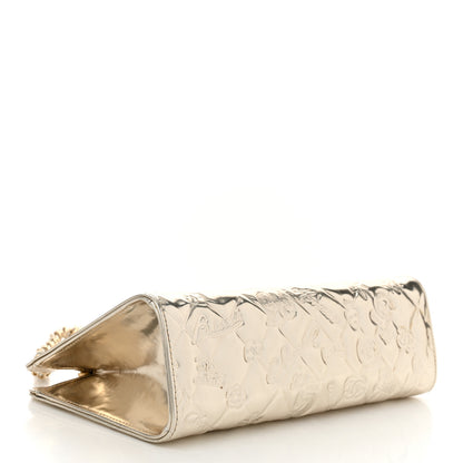 Chanel Metallic Patent Calfskin Lucky Symbols Pochette Gold 4 of 11