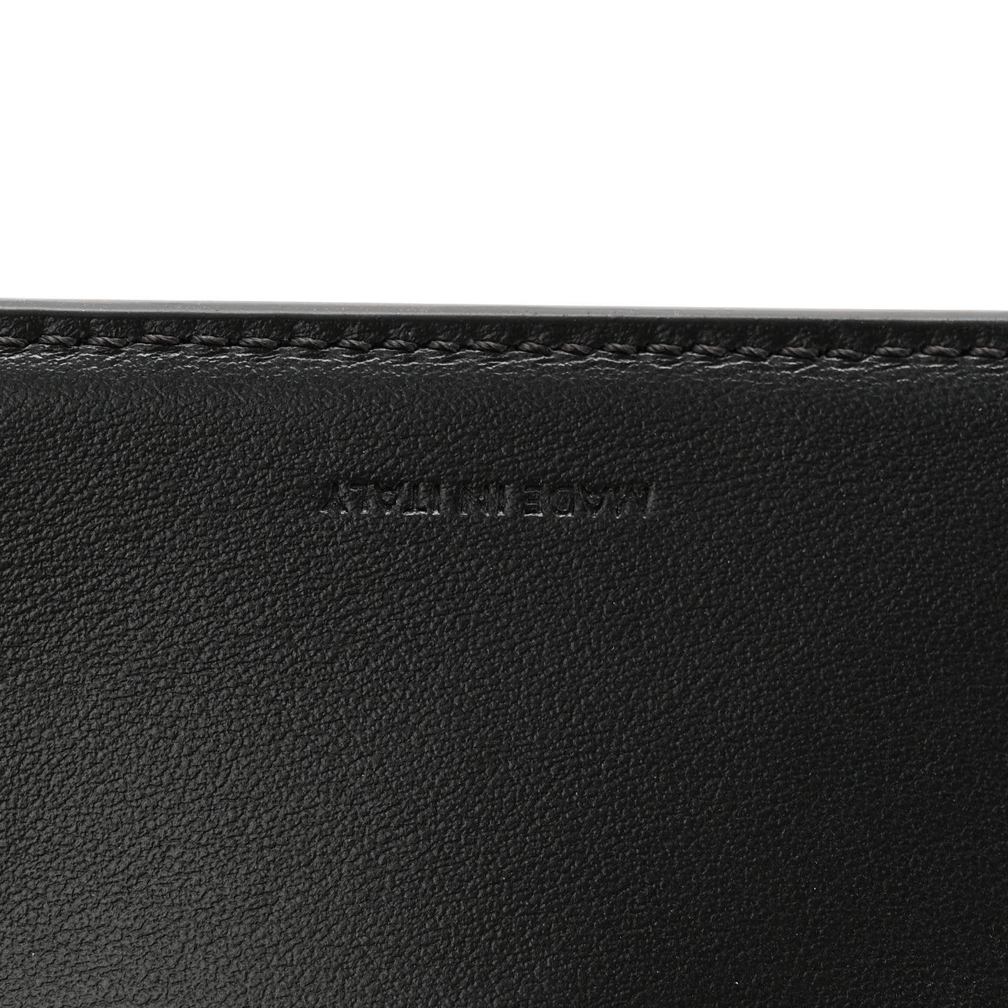 Calfskin Compact Triomphe Wallet With Coin Purse Black