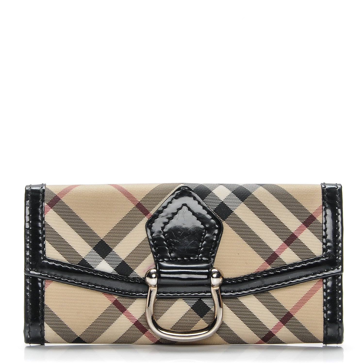 Burberry Nova Check Continental Wallet Black 1 of 7