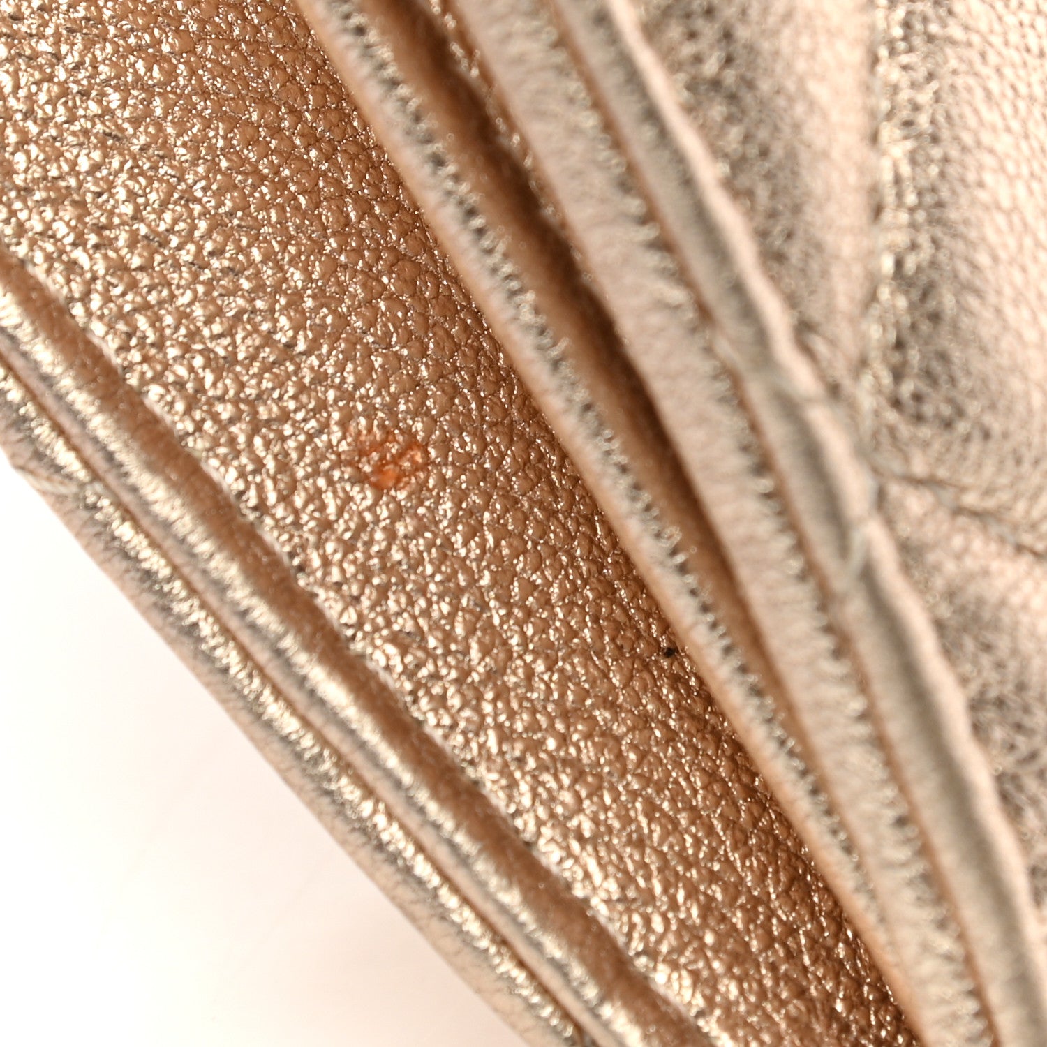 Chanel Metallic Lambskin Quilted Flap Card Holder On Chain Gold 11 of 11