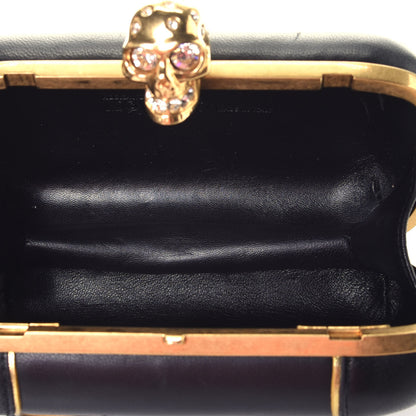 Alexander McQueen Calfskin Corset Skull Box Clutch Black 5 of 8