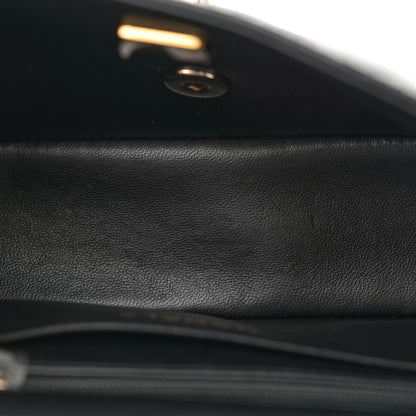 Chanel Lambskin Quilted Mini Top Handle Rectangular Flap Black 5 of 12