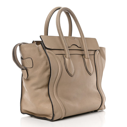 Celine Drummed Calfskin Mini Luggage Dune 3 of 26