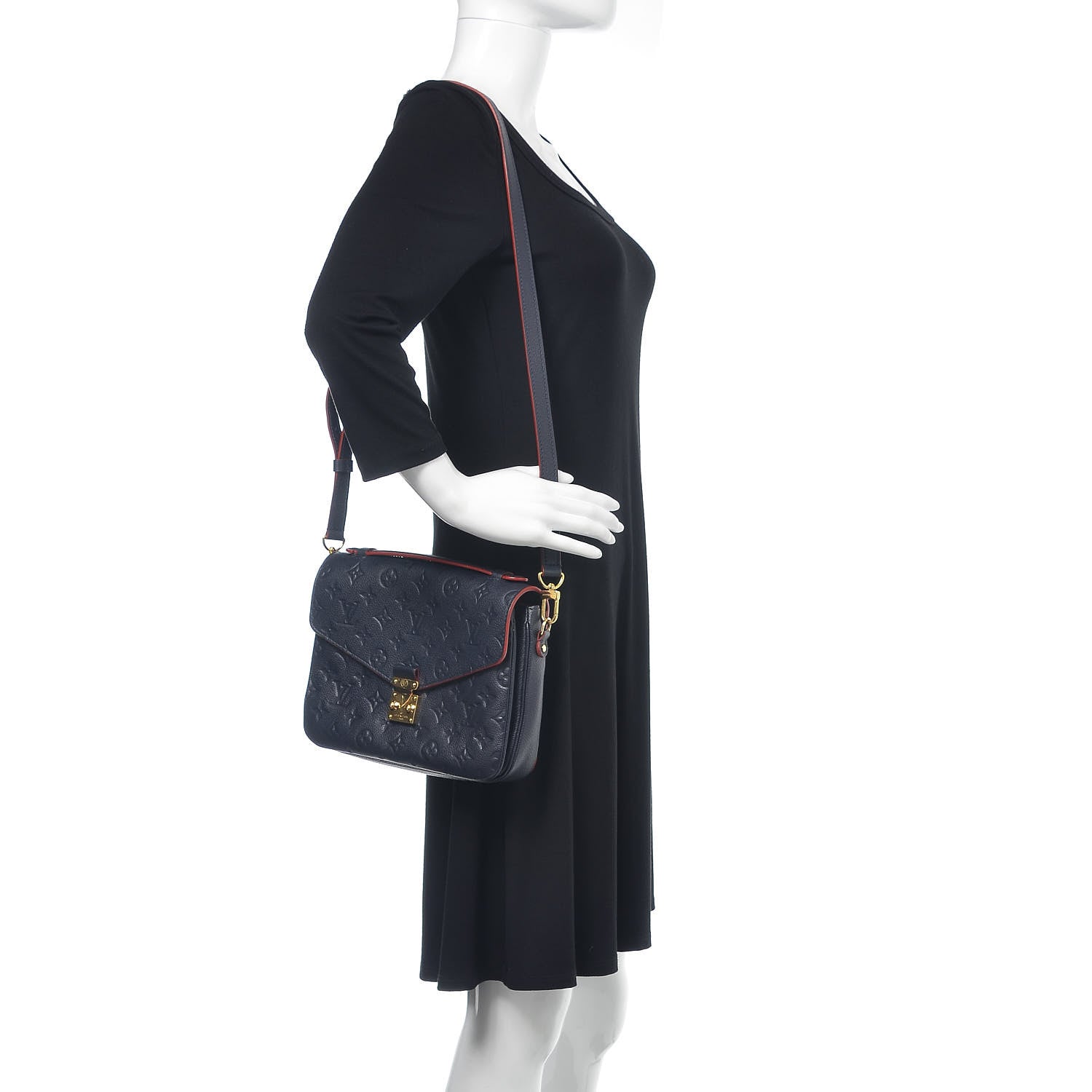 Louis Vuitton Empreinte Pochette Metis Marine Rouge 2 of 9