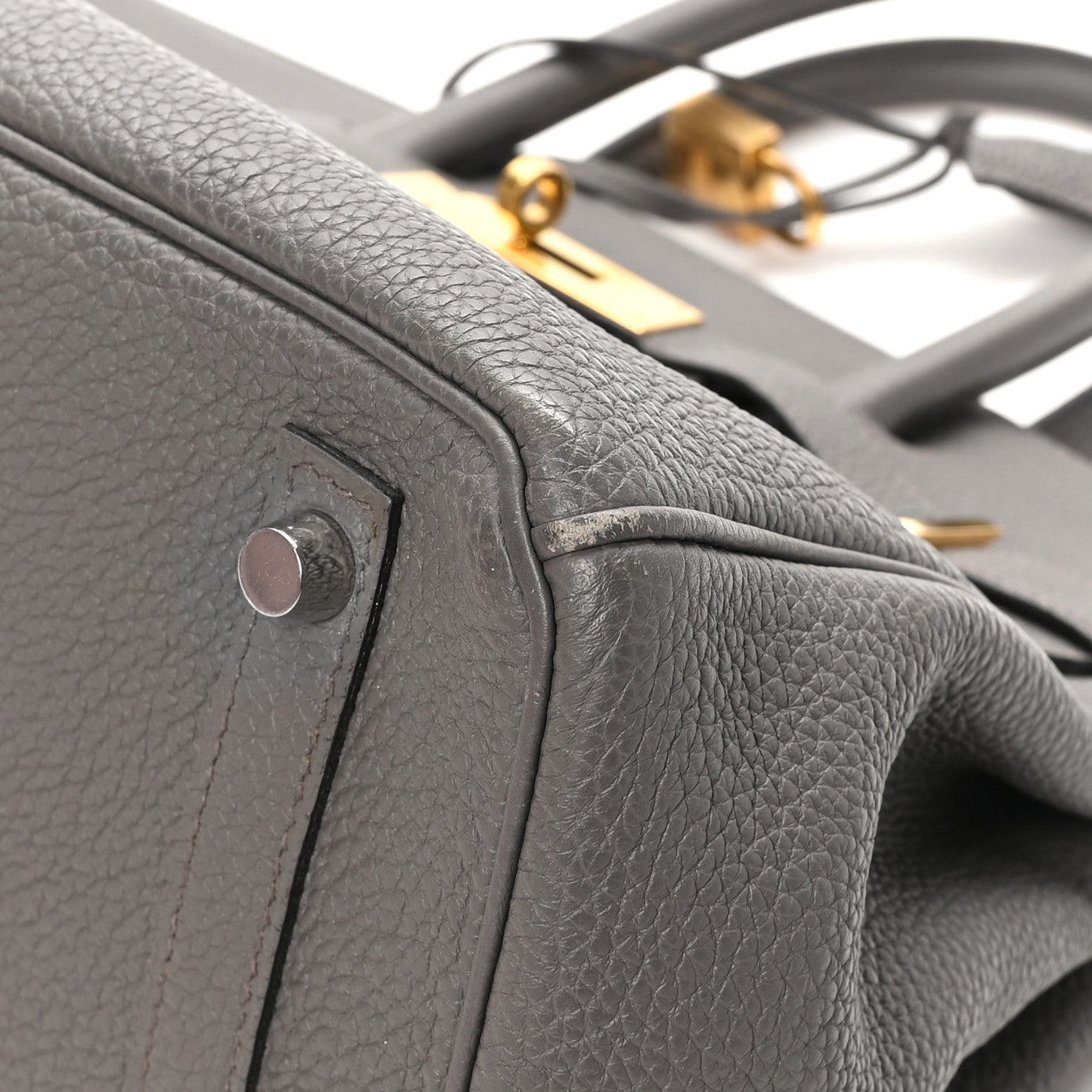 Hermes Togo Birkin 30 Etain 10 of 14
