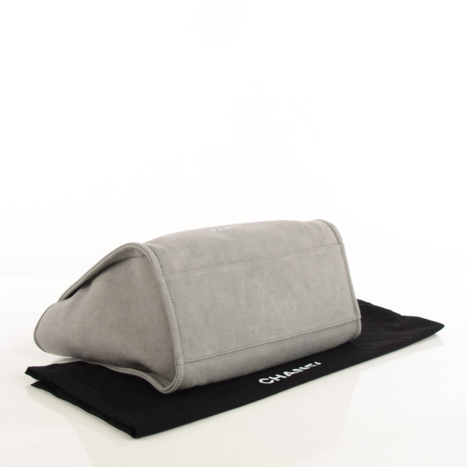 Chanel Canvas Deauville Large Tote Grey 4 of 8