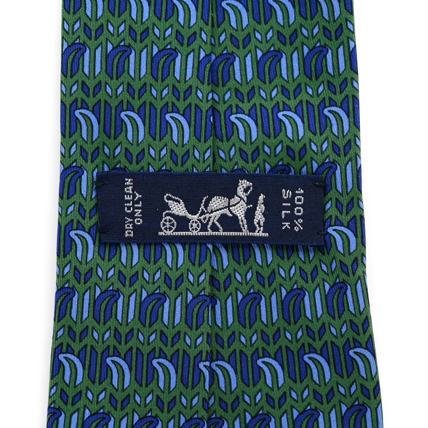 Hermes Silk Printed Mens Neck Tie Multicolor 4 of 6