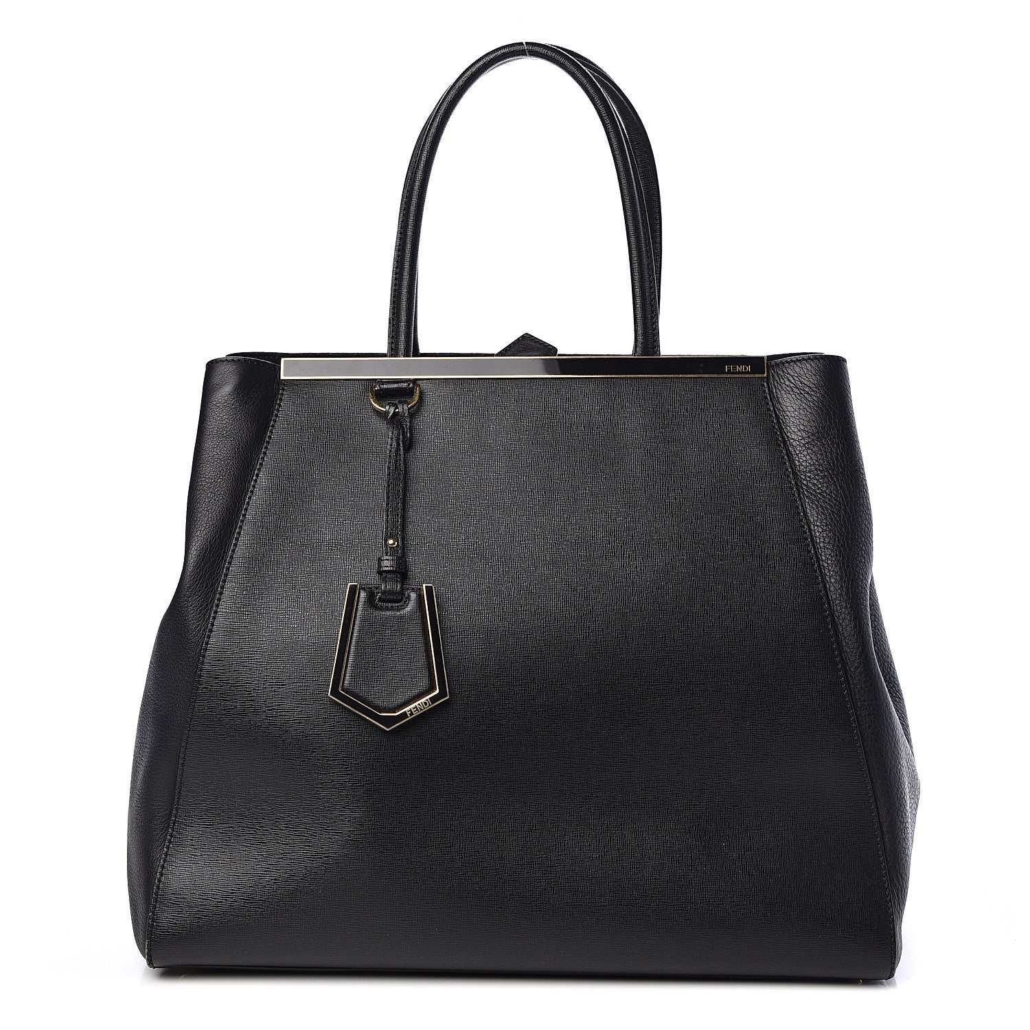 Fendi Vitello Elite Large 2Jours Tote Black 1 of 16
