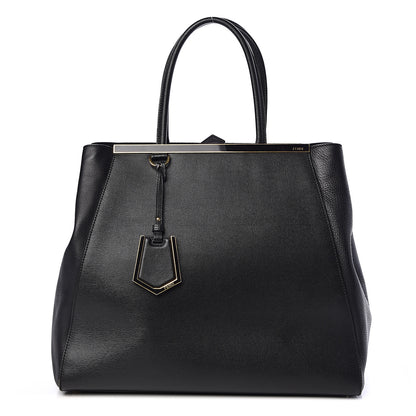 Fendi Vitello Elite Large 2Jours Tote Black 1 of 16