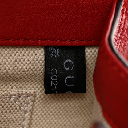 Gucci Moon Calfskin Crystal Web Medium Dionysus Bamboo Top Handle Bag Hibiscus Red 8 of 11