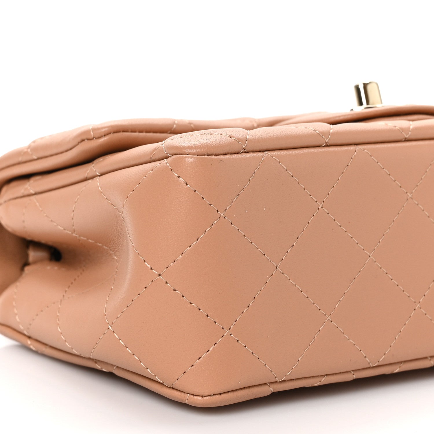 Chanel Lambskin Quilted Mini Rectangular Flap Brown 9 of 11
