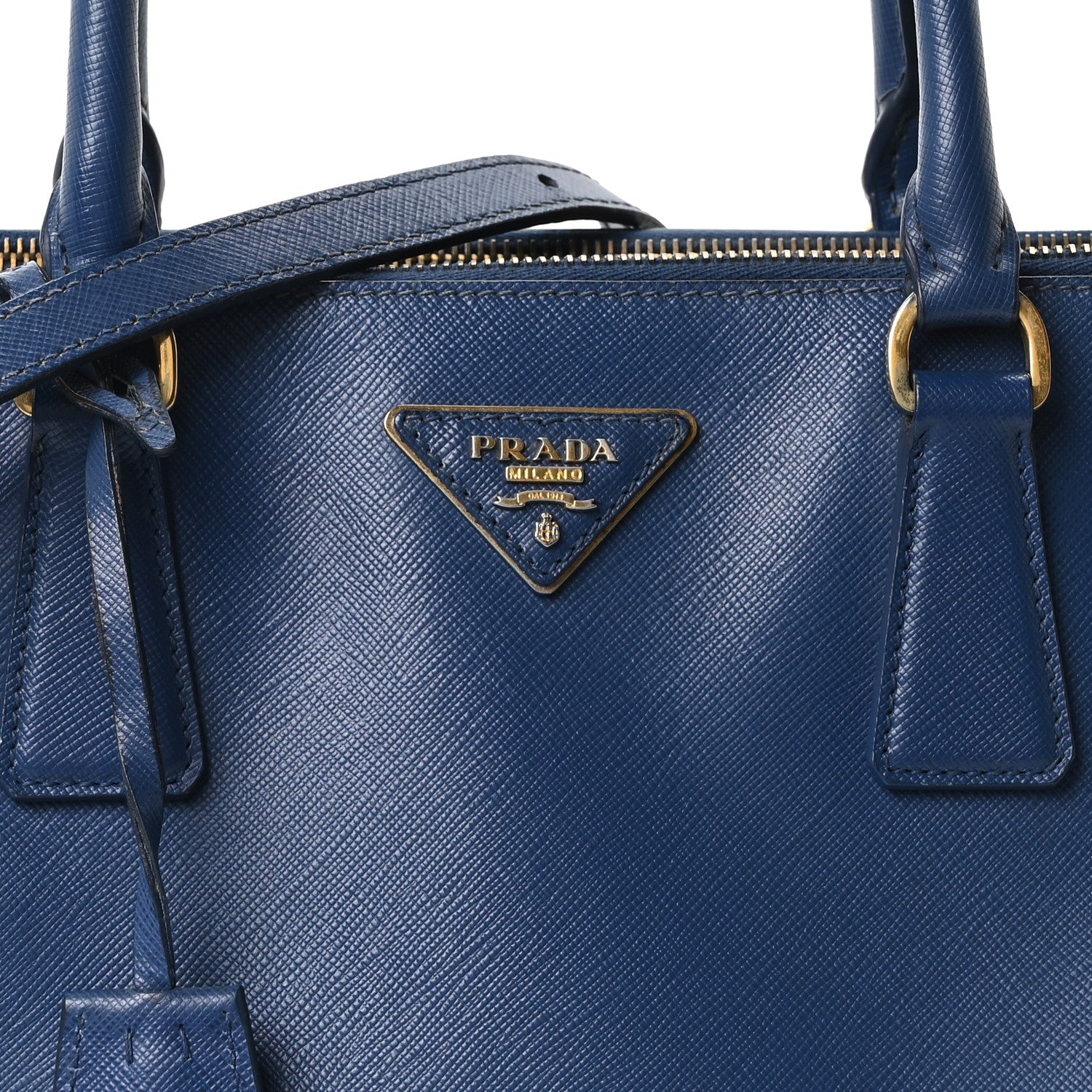 Prada Saffiano Lux Medium Galleria Double Zip Tote Blue 8 of 10