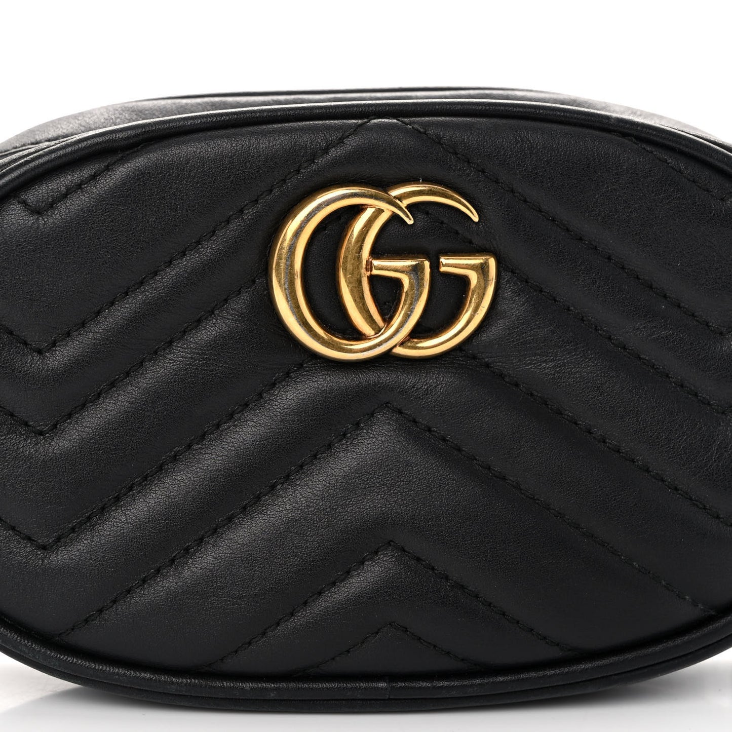 Calfskin Matelasse GG Marmont Belt Bag 75 30 Black