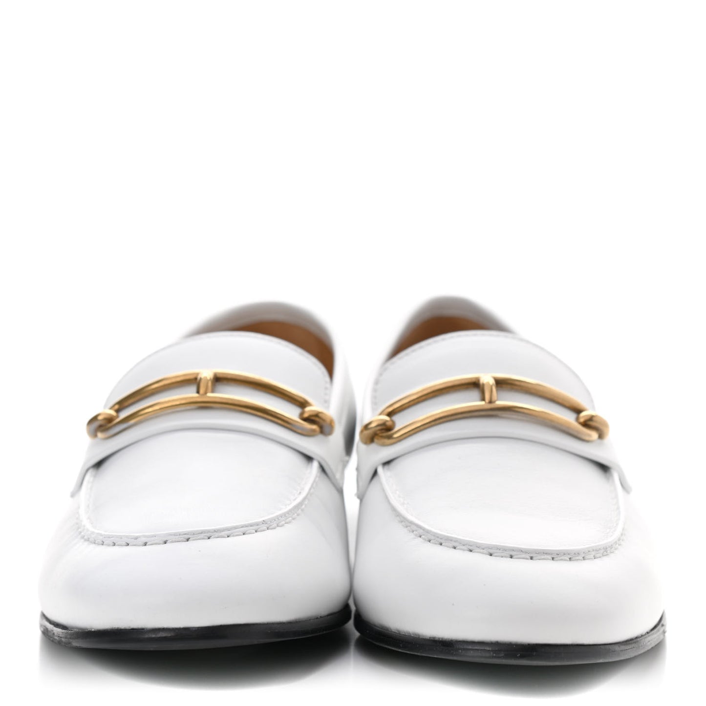 Calfskin Womens Colette Loafers 37.5 White