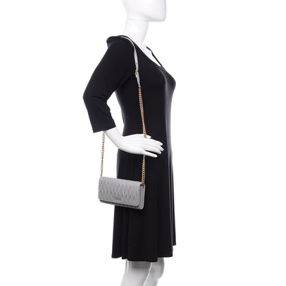 Miu Miu Nappa Matelasse Wallet On Chain Marmo 2 of 11