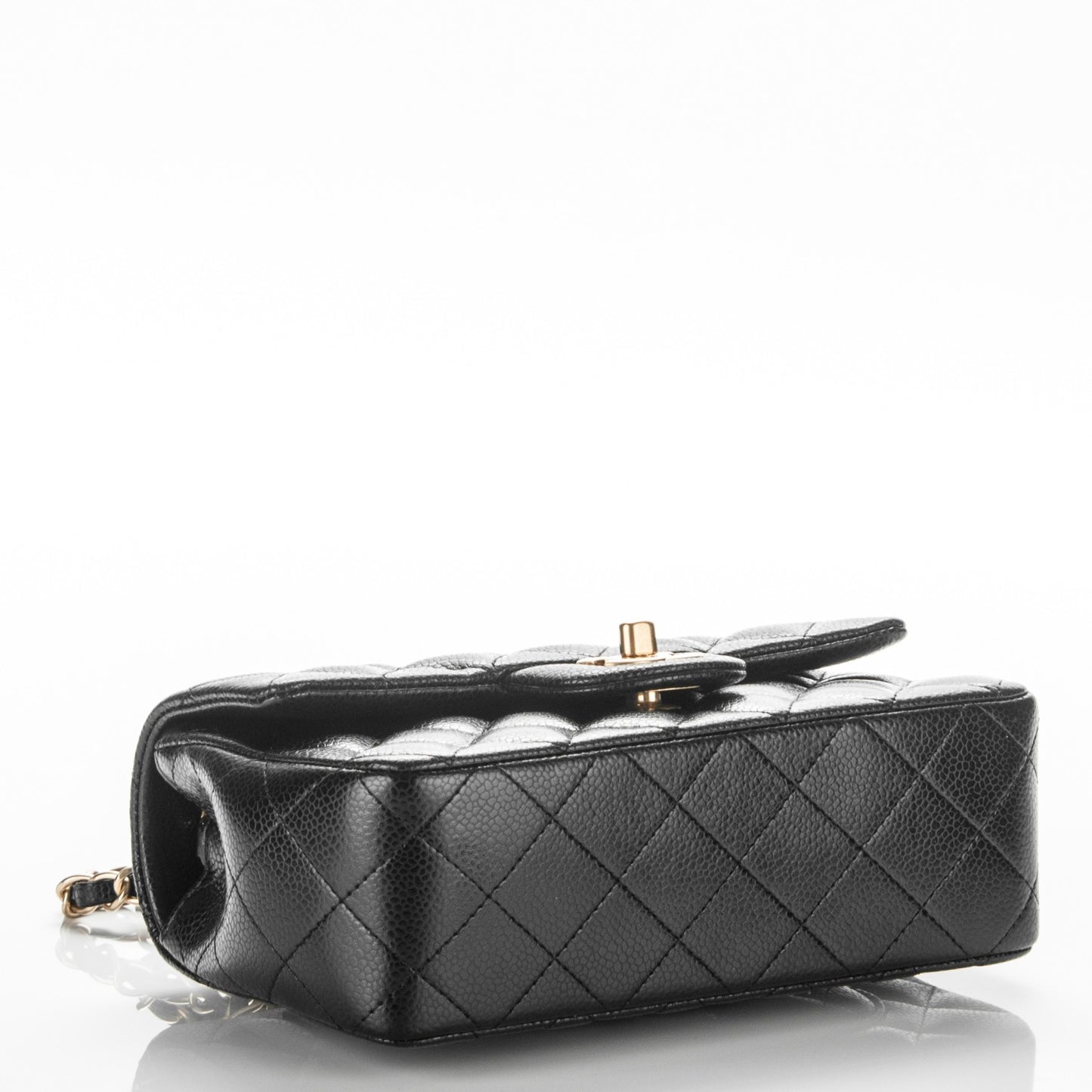 Caviar Quilted Mini Rectangular Flap Black