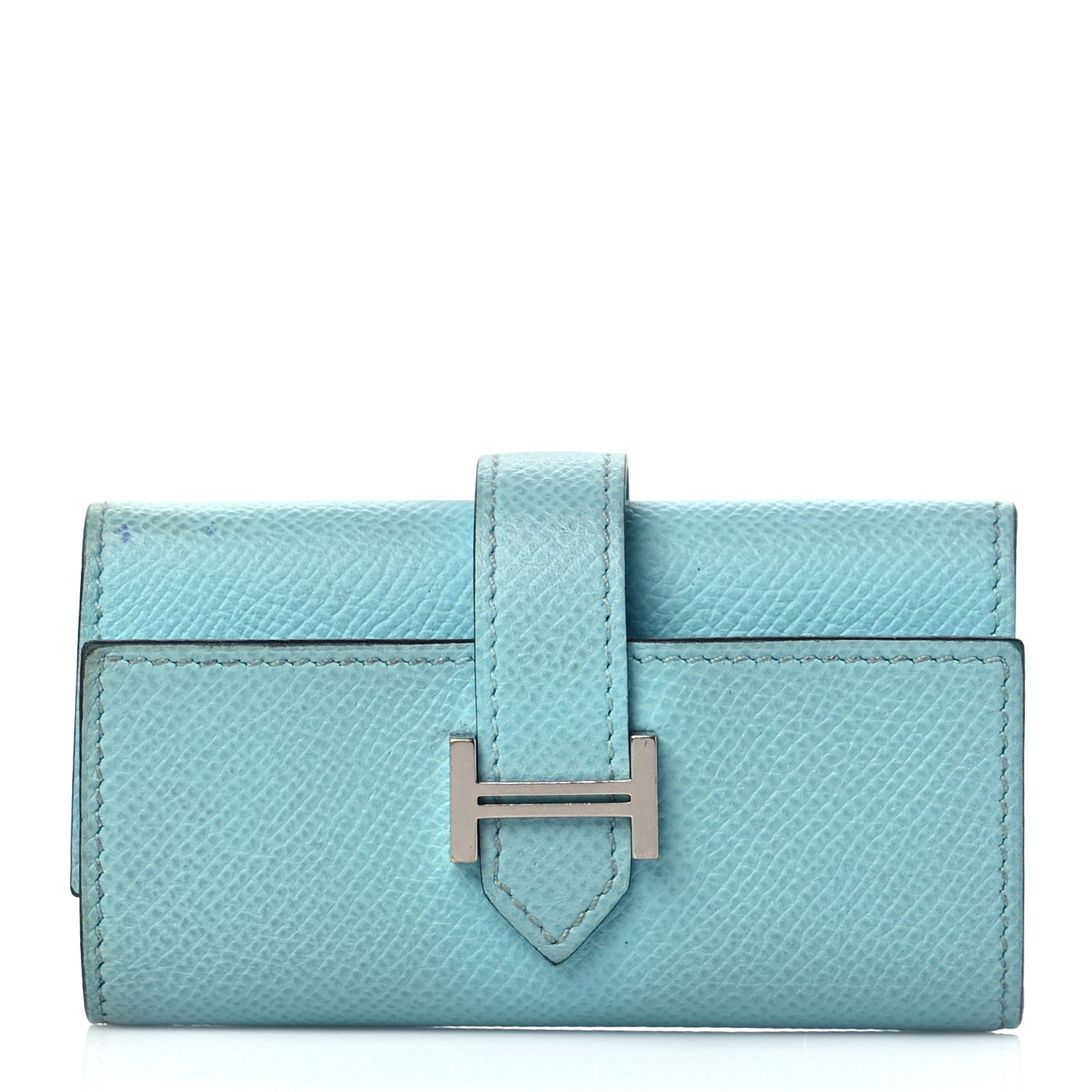 Hermes Epsom Bearn Multicles 4 Key Holder Bleu Atoll 1 of 8
