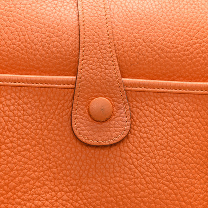 Hermes Taurillon Clemence Evelyne III GM Orange 18 of 18